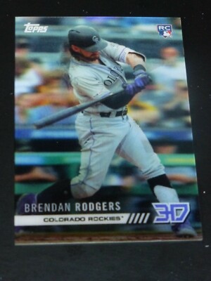 2019 TOPPS 3D 3-D BASEBALL CARD SP ~ 3D MOTION INSERT RC BRENDAN RODGERS