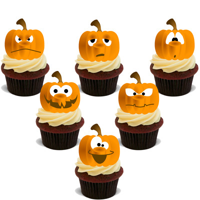 HALLOWEEN KÜRBIS BUMPER MIX PREMIUM 90X FLACH STAND UP essbar Tortenaufleger D2