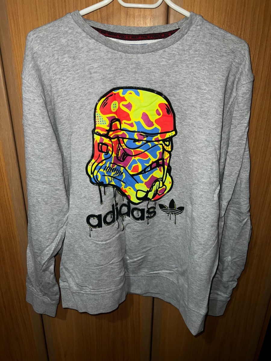 Adidas Originals X Star Wars grafitti Basketball Sweatshirt Blue