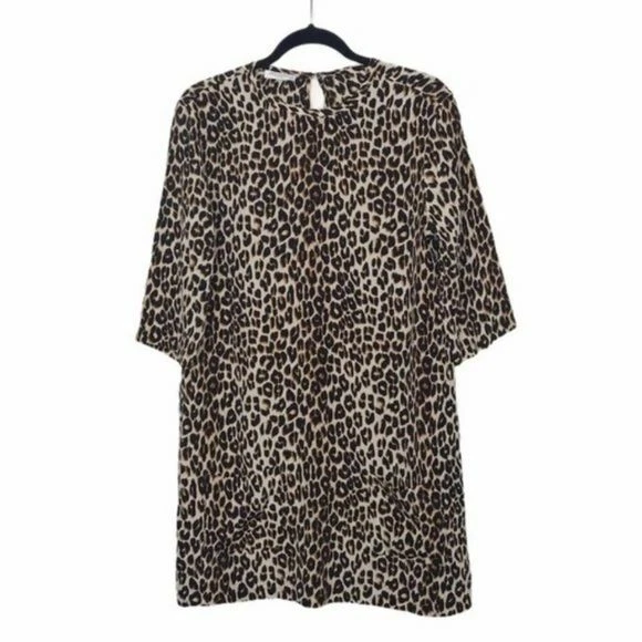 Equipment Aubrey 100% Silk Leopard Dress $268 Medium