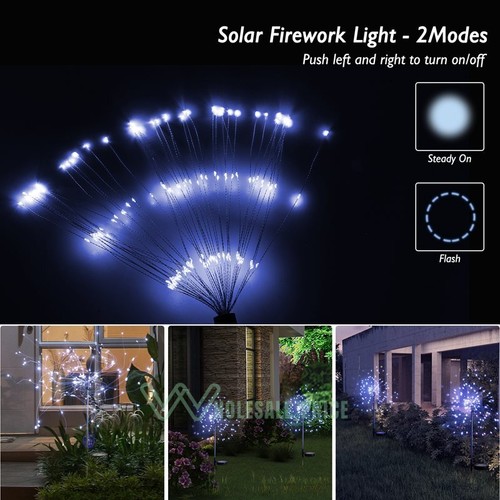 150 LED Solar Fire Flower Lights Outdoor Waterproof Path Lawn Garden Decor Lamp - Picture 27 of 58