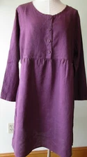 FLAX Designs  Linen Dress    2G    NWT   Easy Dress PORT