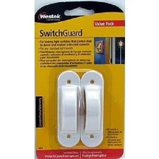 LIGHT SWITCH GUARD - UNIVERSAL FIT (2 PACK) WHITE CHILD SAFETY GUARD