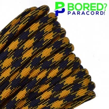 Goldenrod and Black - 100 FT - 550 Paracord Rope 7 strand Parachute Cord