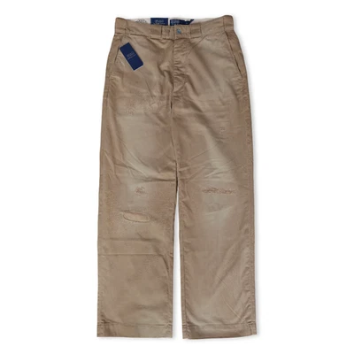 Polo Ralph Lauren The Big Chino BIG FIT Beige Tan Distressed VTG RRL Style - Image 1 of 4