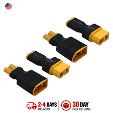 2 Pairs XT30 to XT60 Connectors RC Adapter for Drone Car Battery Charger NiMH