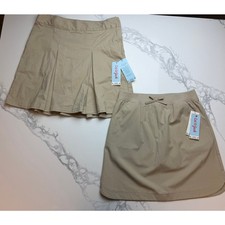 Cat  Jack Girls Skorts Khaki Lot of 2 Size XL 14 NWT School Uniform
