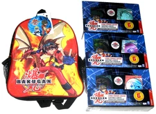 Bakugan Battle Brawlers Backpack + 3 Card Power House Boxed Pyrus Sets 2008 Lot