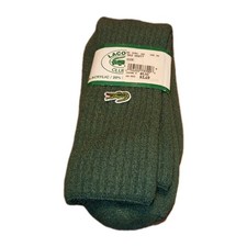 Lacoste Izod Alligator Logo Socks Men Size 10-13 Green Vintage NEW Tags