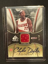 Clyde Drexler Patch 46/50 Upper Deck SP Game Used Legendary Fabrics 2006-07