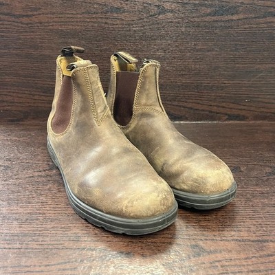 Blundstone Unisex 500 Chelsea Boots Size 8 Brown Leather Work Casual Shoes
