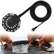 250W Submersible Chicken Waterer Heater- Thermostatic Control Deicer for Max ...