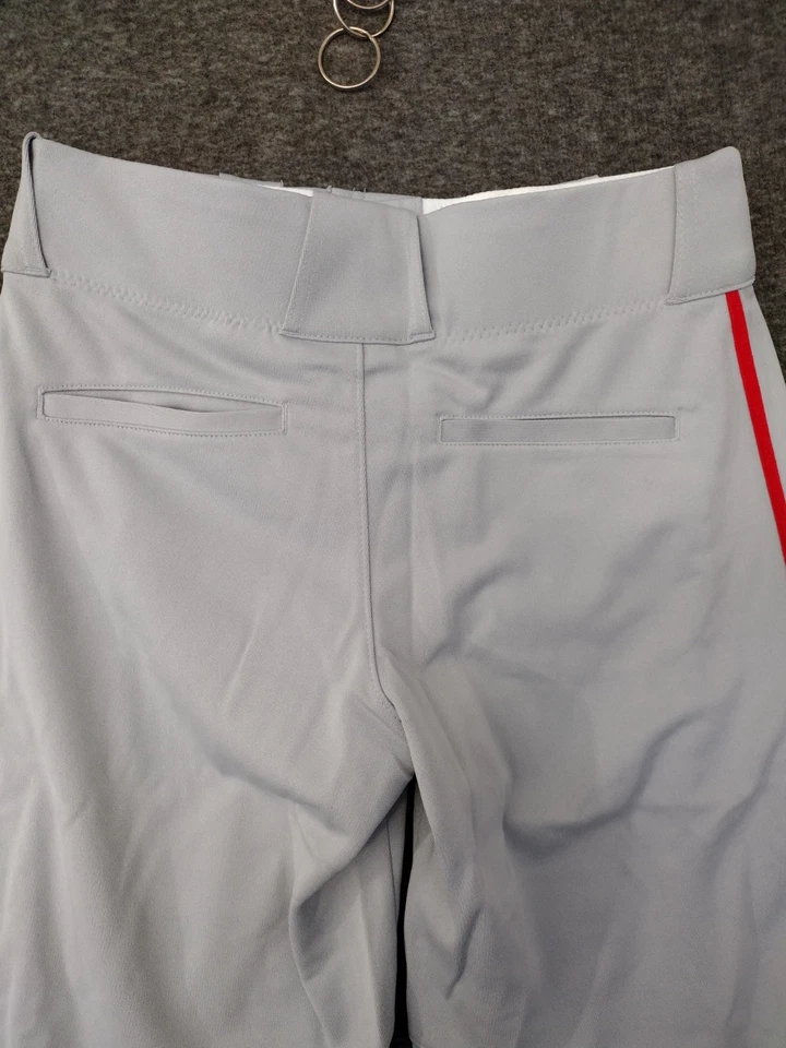 NIKE Boys XL Vapor Select Baseball Pants  Gray Red Stripe BQ6443-056 - Image 3 of 4