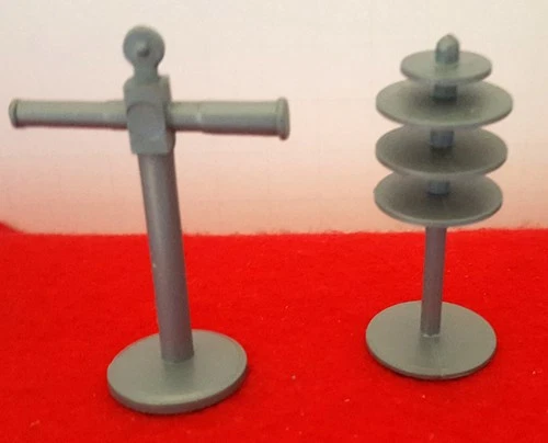 2 Different 1961 Marx Air Force Missile Center Playset Accessories Parts