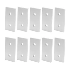 10Pcs Aluminum Extrusion Joining Plate Aluminum Flat Straight Brackets, Verti...