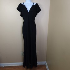 Dress The Population Curve Hugging Trumpet Gown in Black Size S