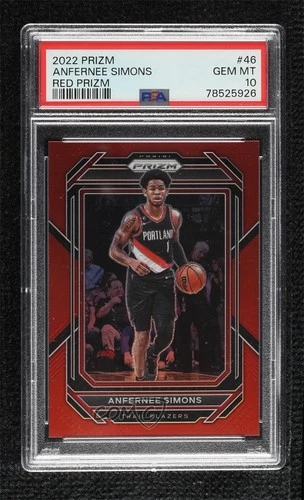 2022 Panini Prizm Basketball Red Anfernee Simons #46