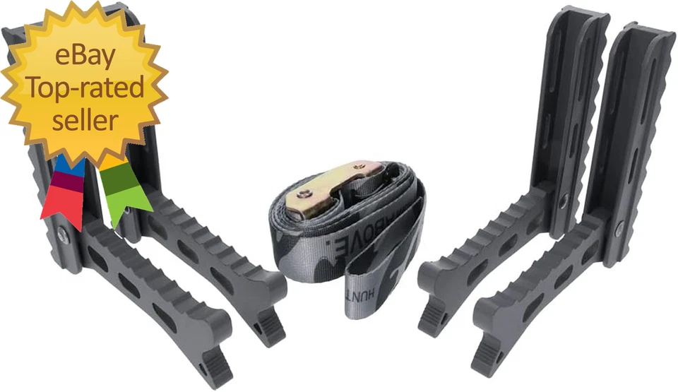 Hunting Climbing Tree Stand Bowhunting Folding Portable Helium 4 Steps with Stra - Image 4 of 4