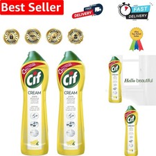 2 x 500ml Lemon Fragrance Cream All Purpose Cleaner Bathroom Kitchen Sink Tiles 13.99 per litre