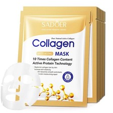 10pcs Collagen Face Sheet Masks Moisturizing Brightening Skincare Set