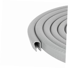 Gray Edge Trim Large Size U Height: 21/32", Grip Range: 3/64" - 5/32" 25 Feet