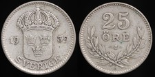 1939 Sweden 25 ore