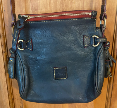 Dooney & Bourke Mini green Florentine Leather Zip Crossbody w