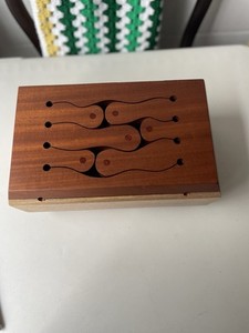 Handmade Wooden Tongue Drum Mahogany Wood With Engraved Bamboo Mallets.