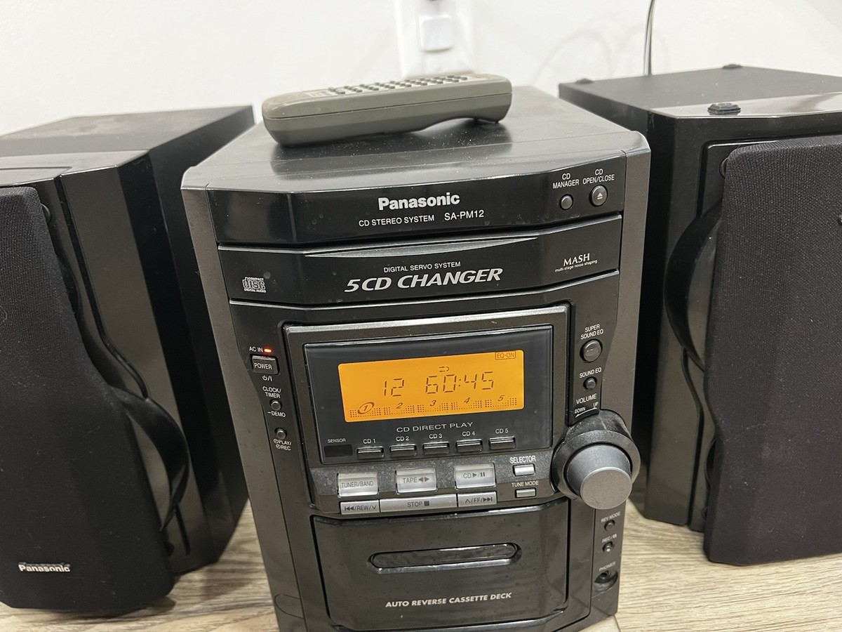 オーディオデッキ　Panasonic privateSELFIE PANASONIC SA-PM19 Radio CASSETTE 5-disc CD WORKS! Missing One Cd その他