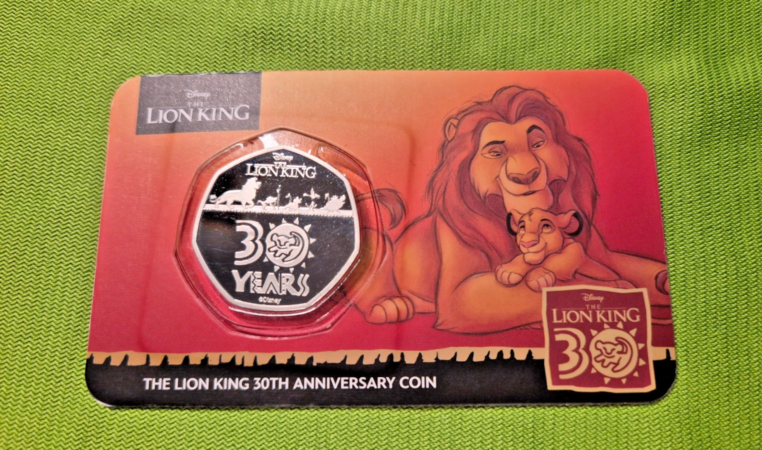The Lion King 30th Anniversary Silver Plated Coin 2024 Commemorative Disney Gift