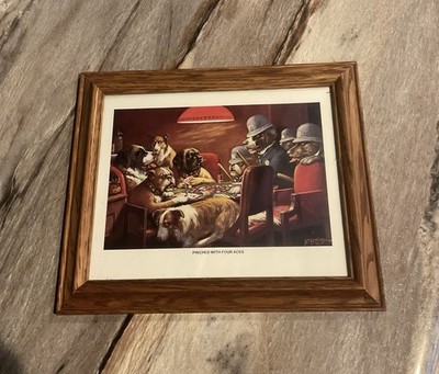 .Vintage MC Coolidge Dogs Playing Poker Picture 1997 Orlando Florida