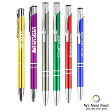 20 x Personalised Laser Engraved Metal Promotional Pens Top Quality Pen !!