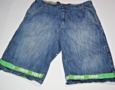 Y2K Marithe Francois Girbaud Denim Shorts Mens 42 Green Shuttle Tape Baggy