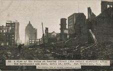 1906 Quake San Francisco, California CA Francisco Earthquake Kearney St Ruins