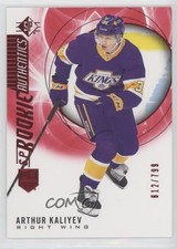2020-21 SP Retail SP Rookie Authentics Red 612/799 Arthur Kaliyev #104 0nr3