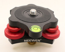 Neewer Tri-Wheel Tripod Leveling Base with 3 Bubble Levels
