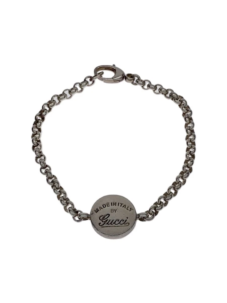 Gucci Logo Placca Bracciale Sv925 Slv Uomo 1217