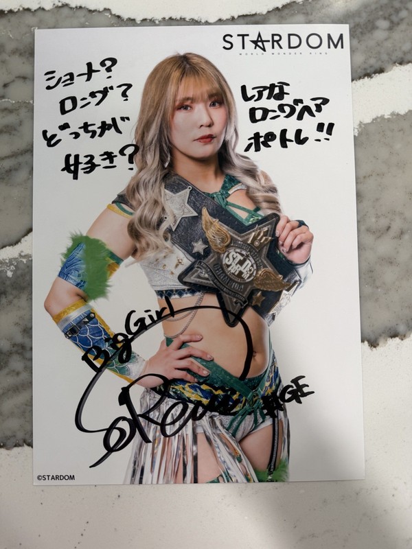 2023 STARDOM Ami Sohrei Autographed Portrait NJPW WWE AEW Marigold NXT DDM