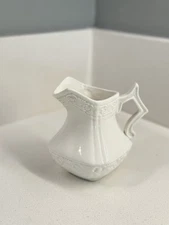 White Pitcher Vase With Handle