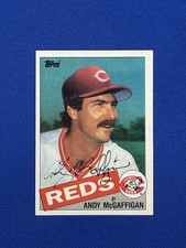 Andy McGaffigan #323 Signed 1985 Topps MLB Autograph Baseball Reds auto