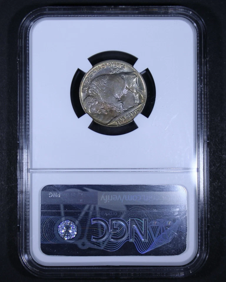 1915 Buffalo Nickel - 5c NGC MS62 - Rainbow Toned 🌈 - Image 2 of 4