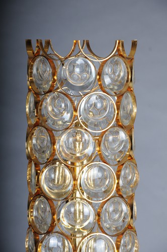 Exclusif Plaqué Or Lampadaire Dans Style De Sciolari, Palwa Allemagne Cristal - Photo 3 sur 13