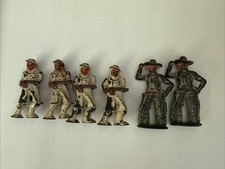 1930 Barclay Manoil Western Cowboy  Snow Soldier Toy Figure Set 6