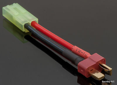 Mini-Tamiya Female to Male T-Plug (Deans' Style) Adapter - AirSoft Configuration