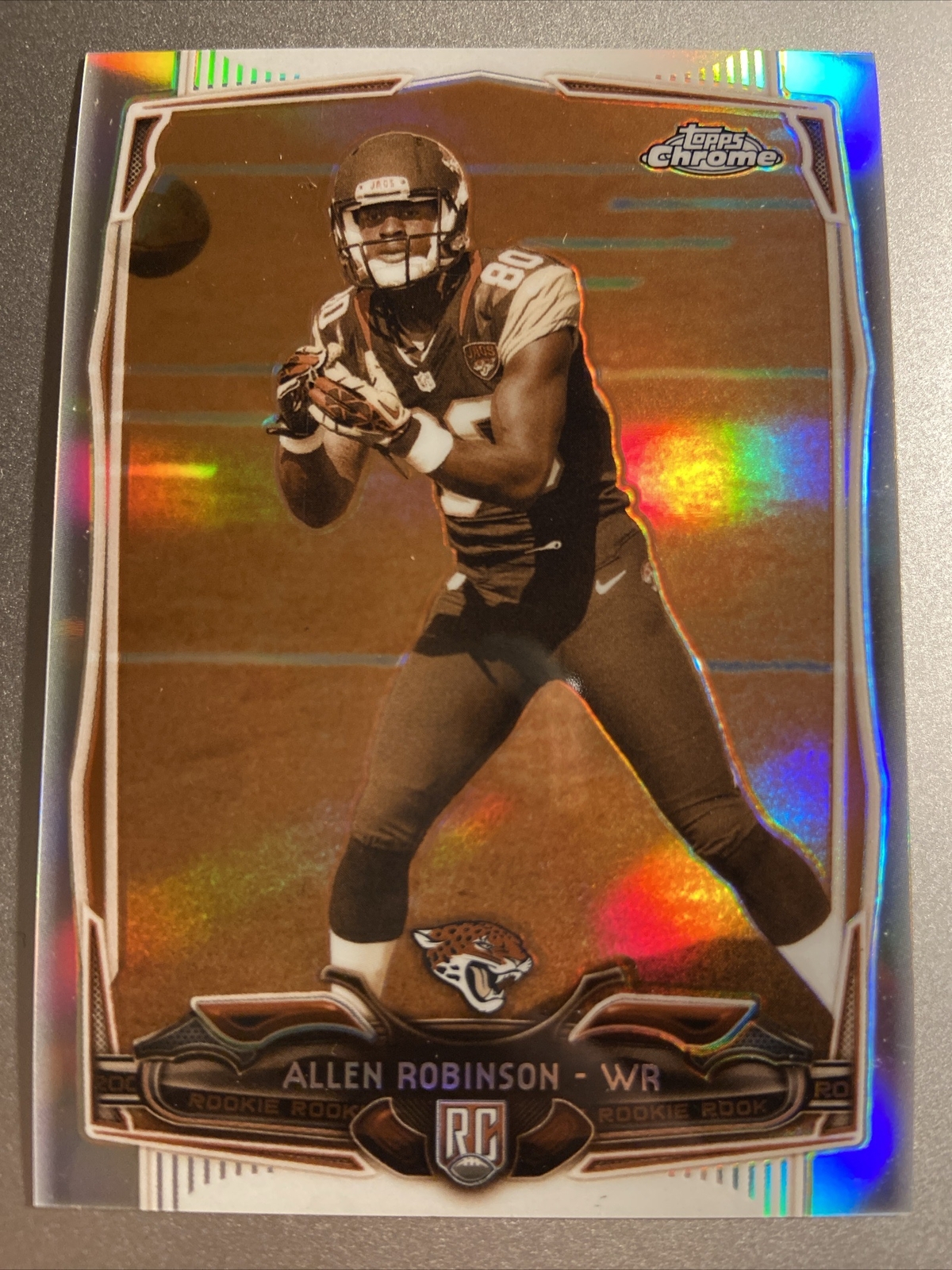 2014 TOPPS CHROME SEPIA REFRACTOR ALLEN ROBINSON RC #D /99 JAGUARS