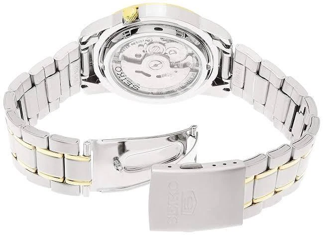 Seiko SNKE54K1 Men s Two Tone Stainless Steel Bracelet White Dial Analog Watch
