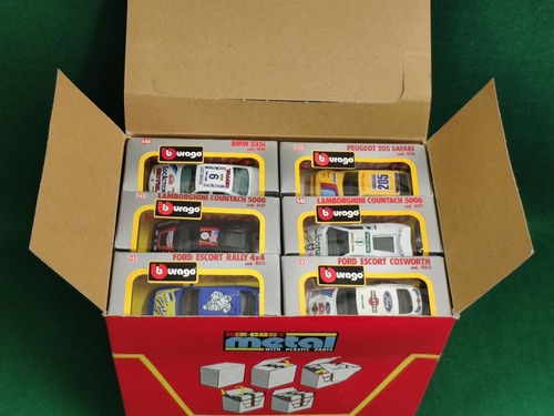 BURAGO 1:43 LOTTO 24 MODELLI BOX ESPOSITORE NUOVO VINTAGE MACCHININE STOCK ITA - - Foto 7 di 23