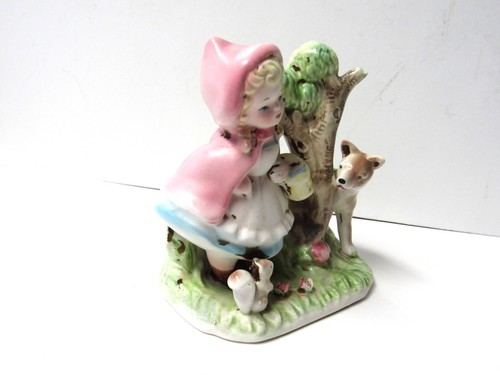 Rotkäppchen Wolf Vintage Keramik Figur gekreuzte Pfeile Marke #S8484 - Bild 5 von 8