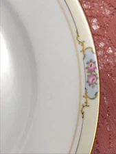 The Celtic NORITAKE China *CHOICE OF 1* Cream Band Pink Rose On Blue 17-2354