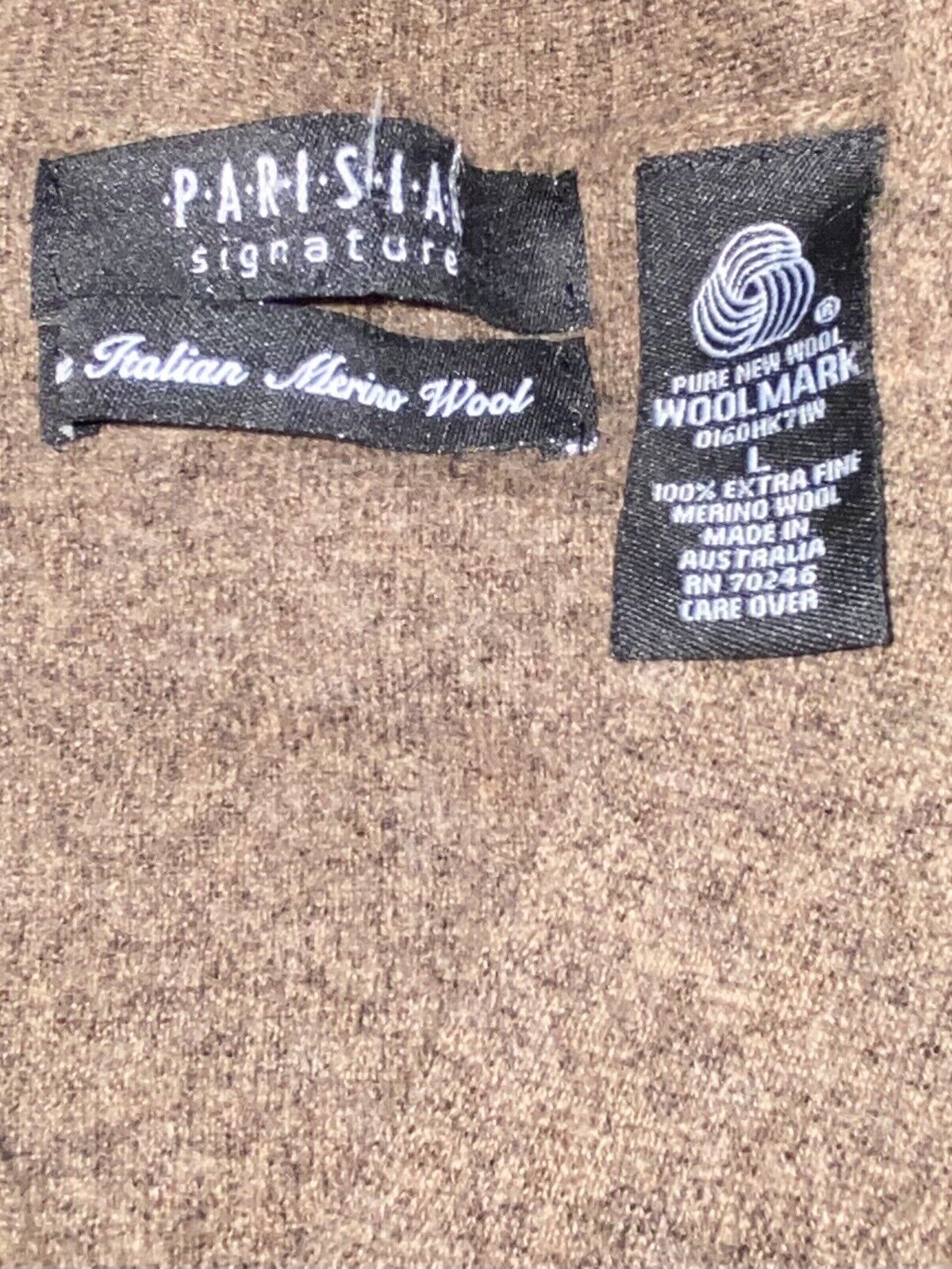 Parisian Signature Italian Merino Wool Brown Wool… - image 2